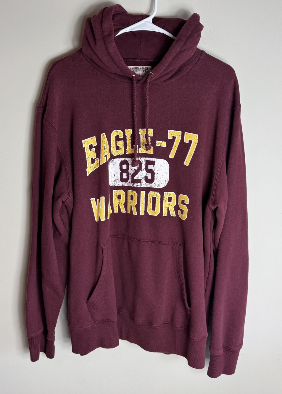 Vintage American Eagle Outfitters Large Maroon Cotton Blend Hoodie size LG